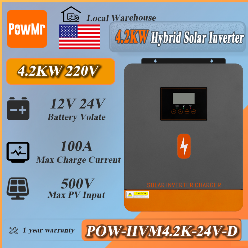 Mppt Charge Controller - PowMr 4.2KW Off Grid Inverter 12V/24VDC