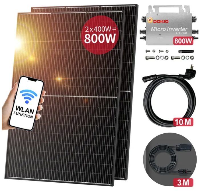 Renewable Energy Kits - DOKIO Balcony Power Plants Kit 400W/800W