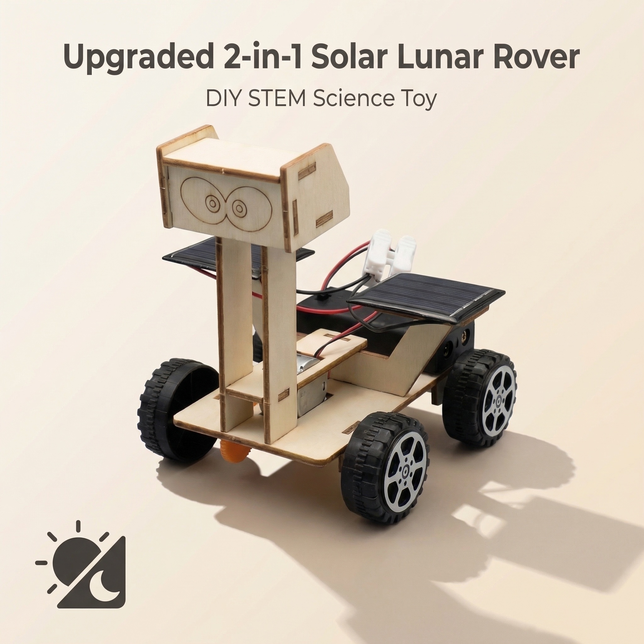 Renewable Energy Kits - Upgraded 2-in-1 STEM Solar Lunar Rover