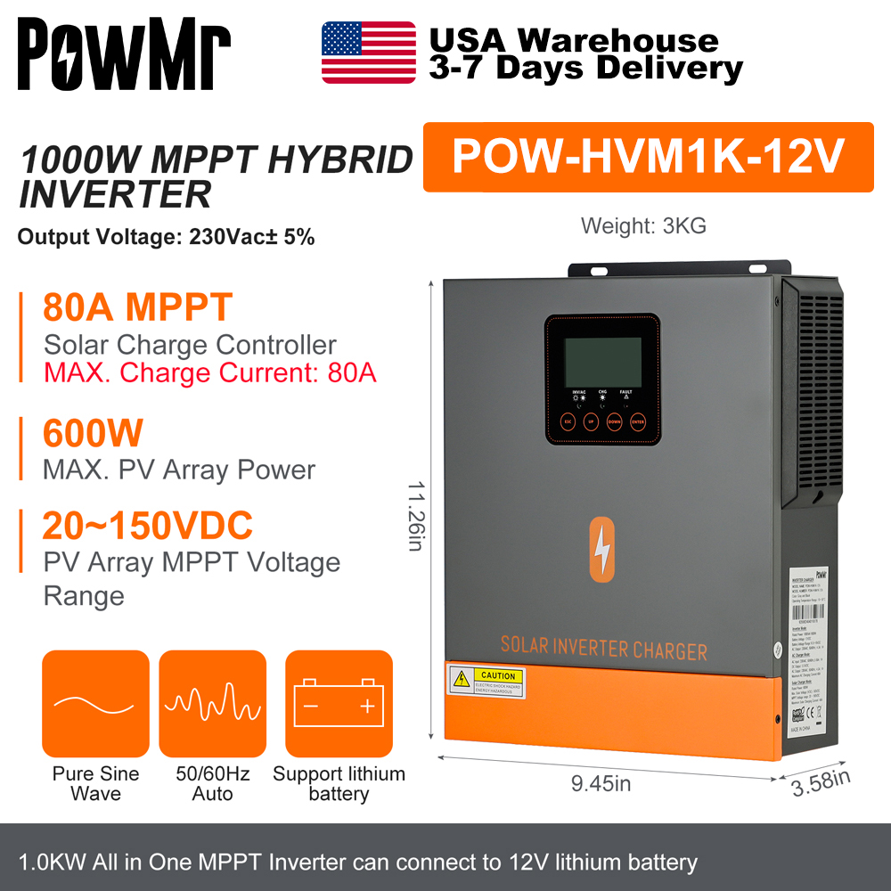 Clearance Sale 1KW Hybrid Sola - Mppt Charge Controller reseña y precio