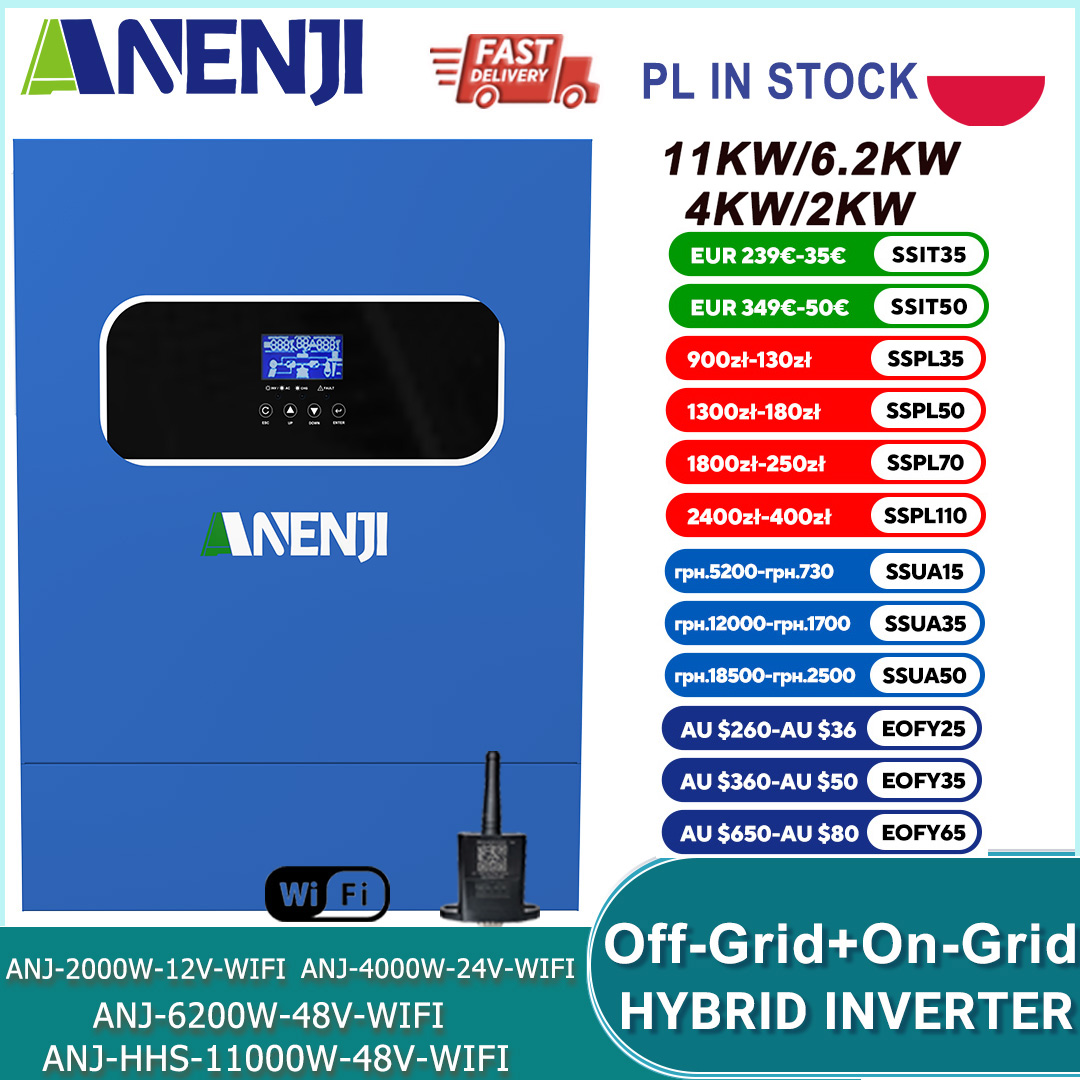 11KW 6.2KW 5KW 4KW 2KW Hybrid  - Mppt Charge Controller reseña y precio