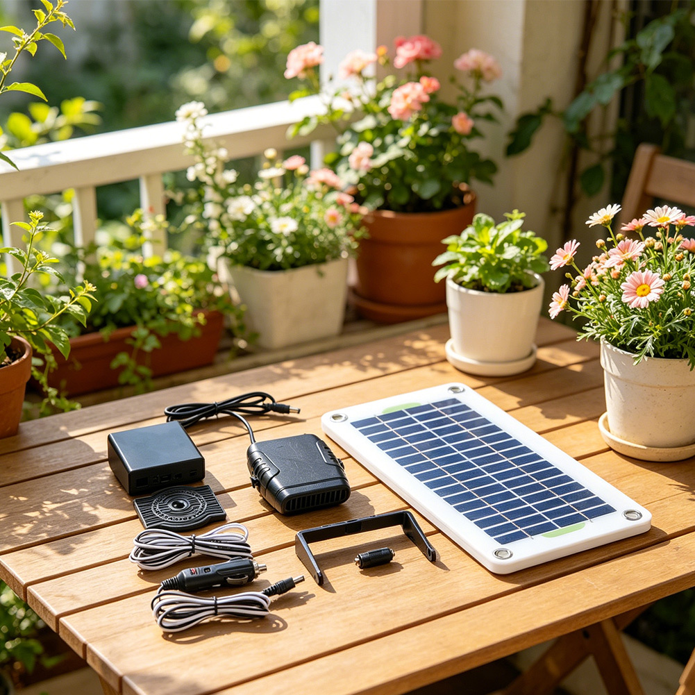 30W 12V Portable Solar Fan Hea - Renewable Energy Solutions reseña y precio