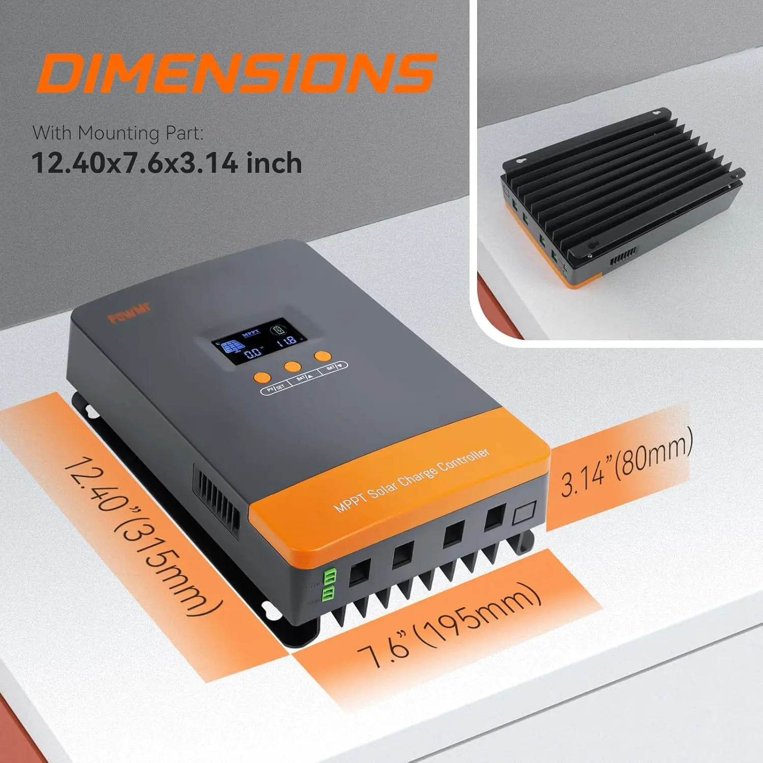 PowMr Hot Sale 12V 24V 48V Bat - Mppt Charge Controller reseña y precio