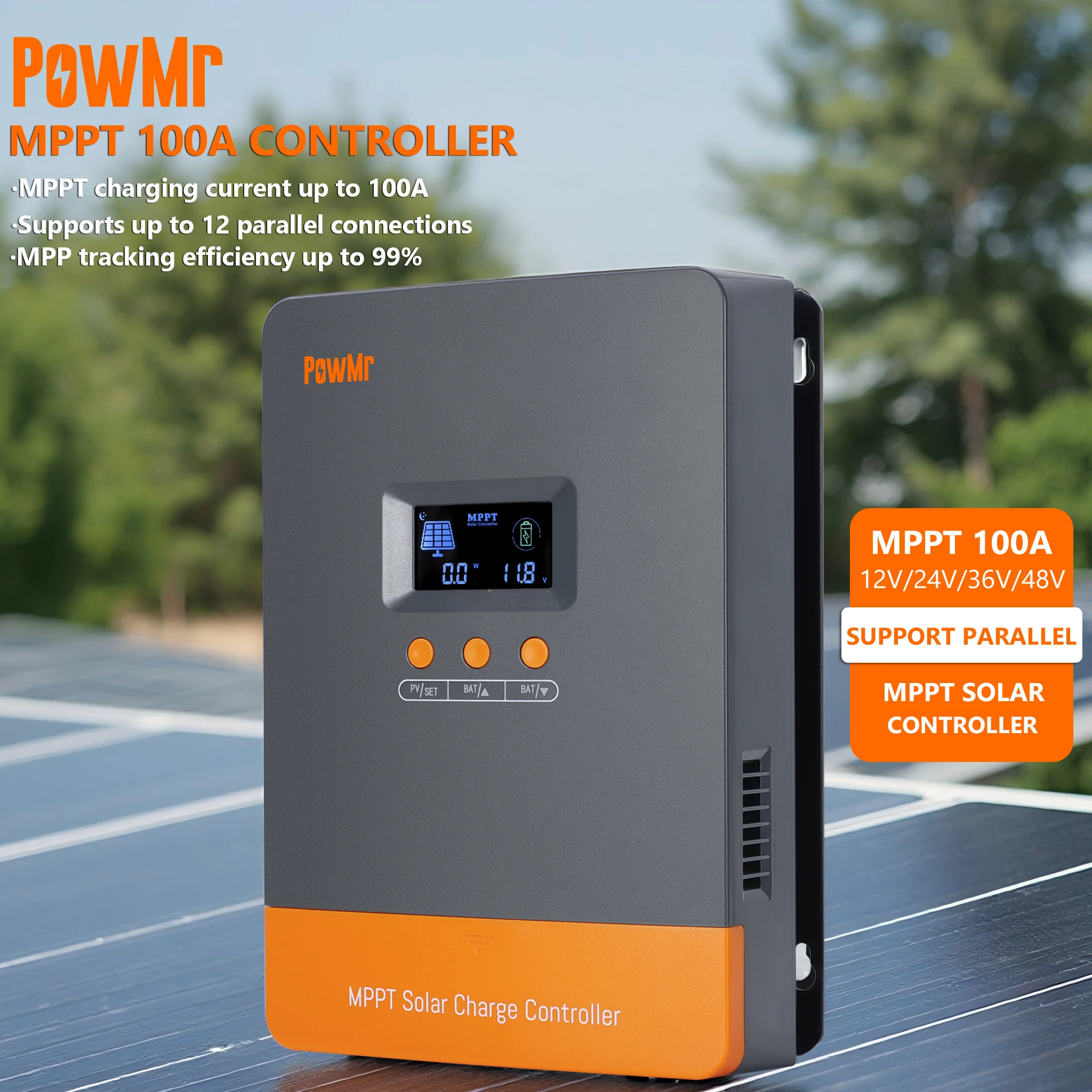 PowMr Hot Sale 12V 24V 48V Bat - Mppt Charge Controller reseña y precio