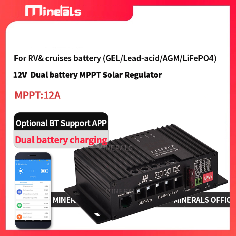 MPPT5012 12V/24V12A Smart Sola - Mppt Charge Controller reseña y precio