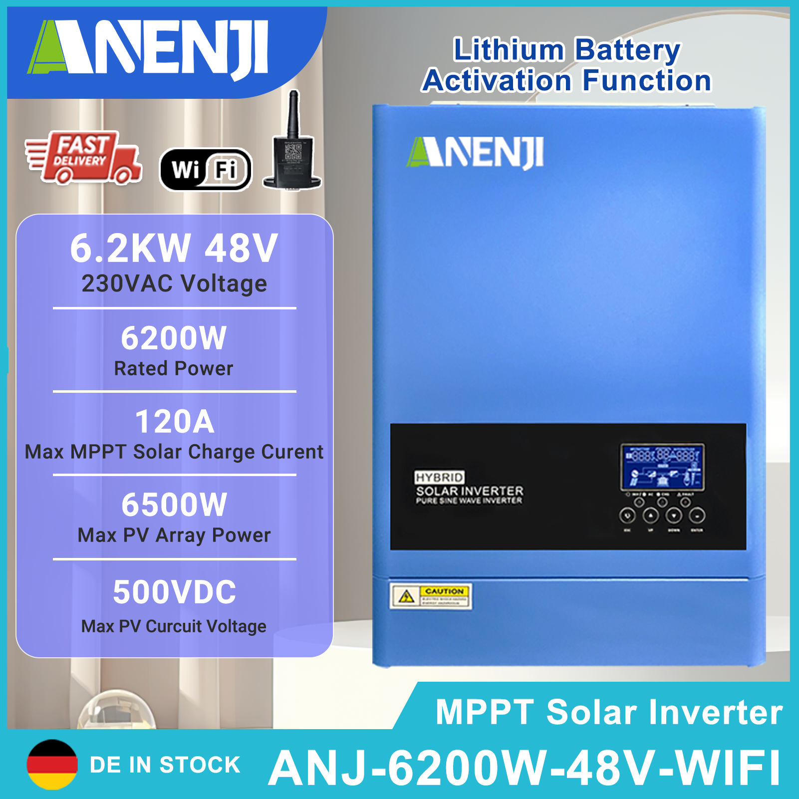 4KW 6.2KW Hybrid Solar Inverte - Mppt Charge Controller reseña y precio