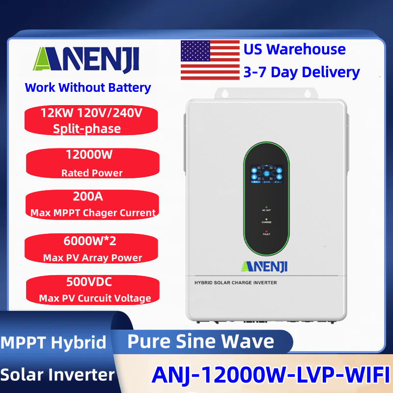 ANENJI 120V/240V 12KW Split-ph - Mppt Charge Controller reseña y precio