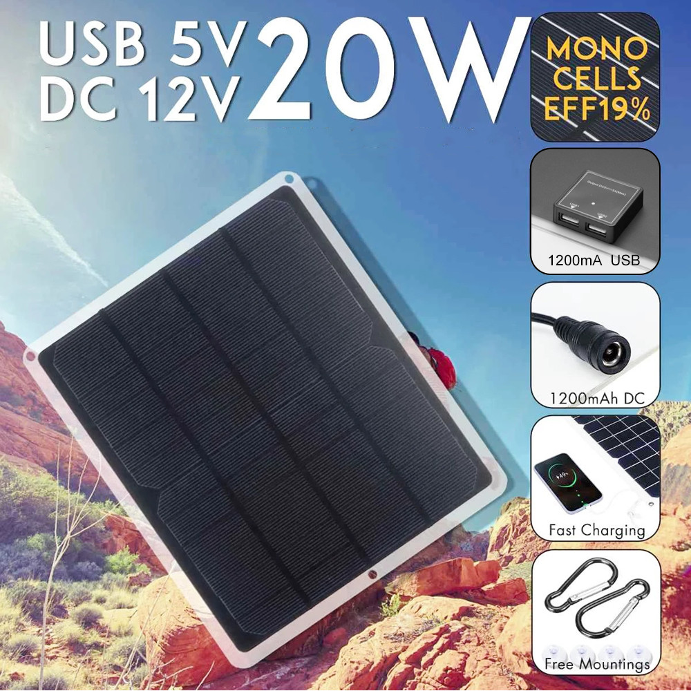 20W 6V Solar Panel Monocrystal - Renewable Energy Kits reseña y precio