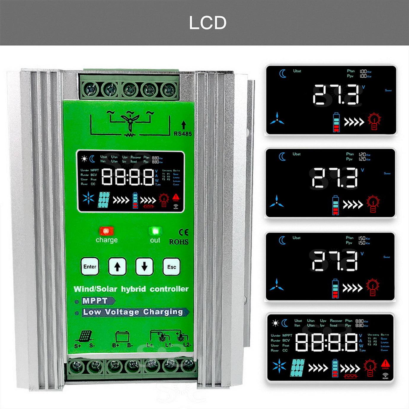 4000W MPPT Wind Solar Hybrid C - Mppt Charge Controller reseña y precio