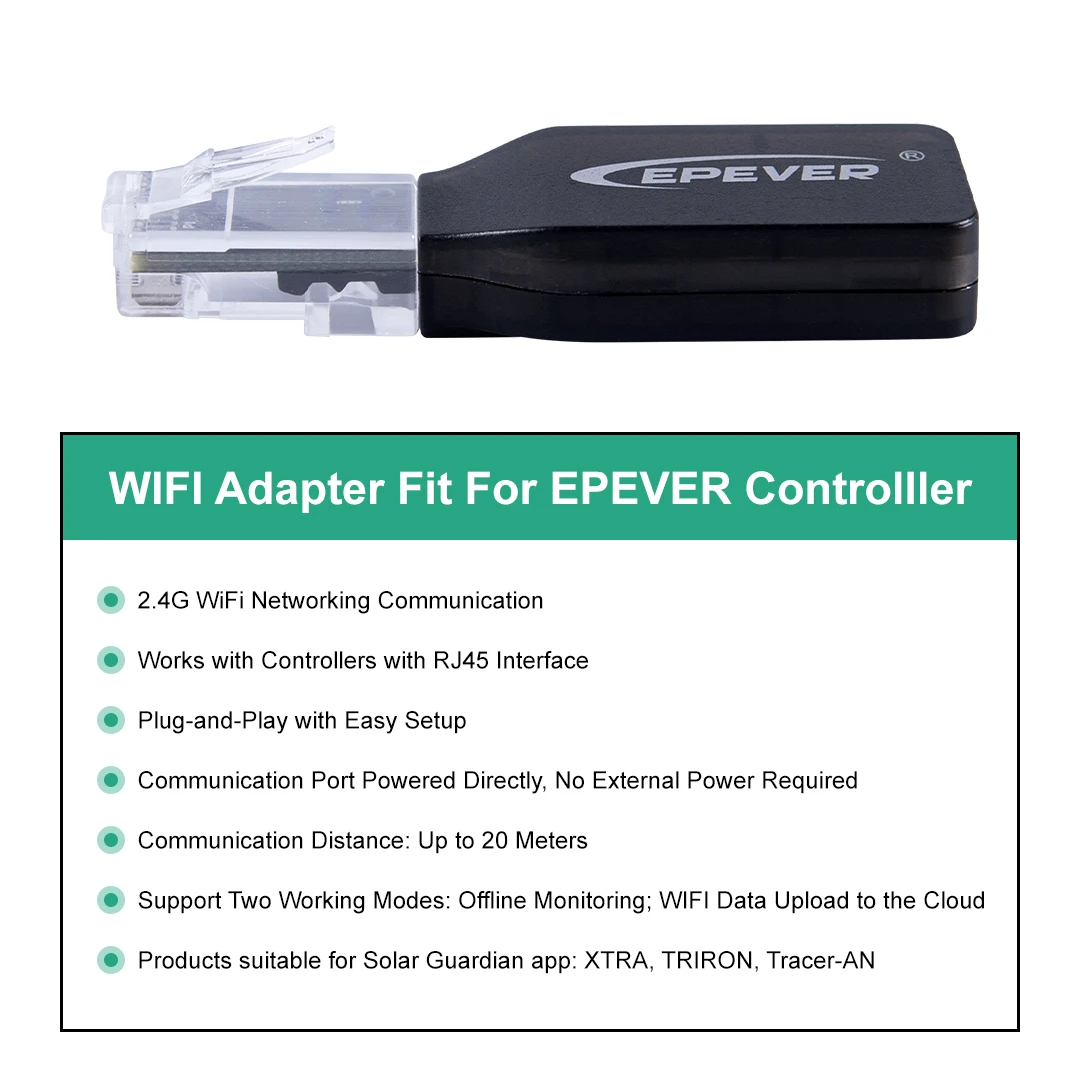 EPEVER WiFi 2.4G RJ45 D WIFI B - Mppt Charge Controller reseña y precio