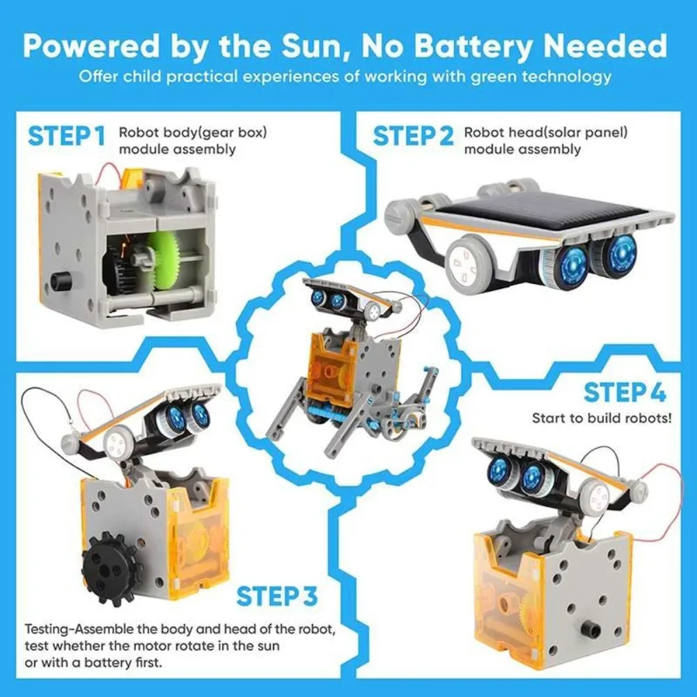13 in 1 Solar Powered Robot Sc - Renewable Energy Kits reseña y precio