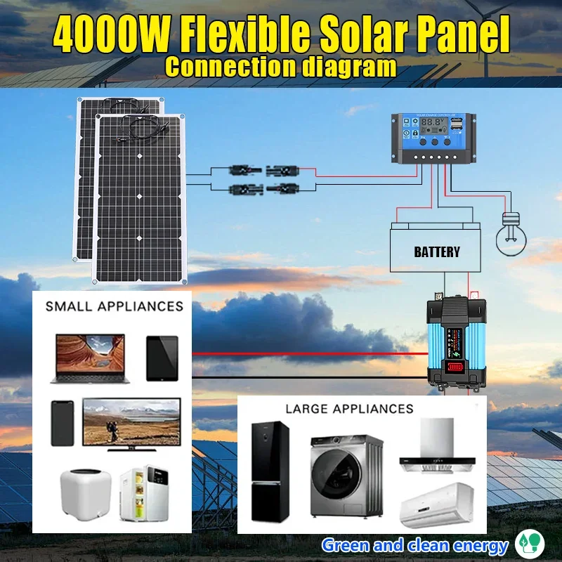 4000W Solar Panel Kit 12V To 1 - Renewable Energy Kits reseña y precio