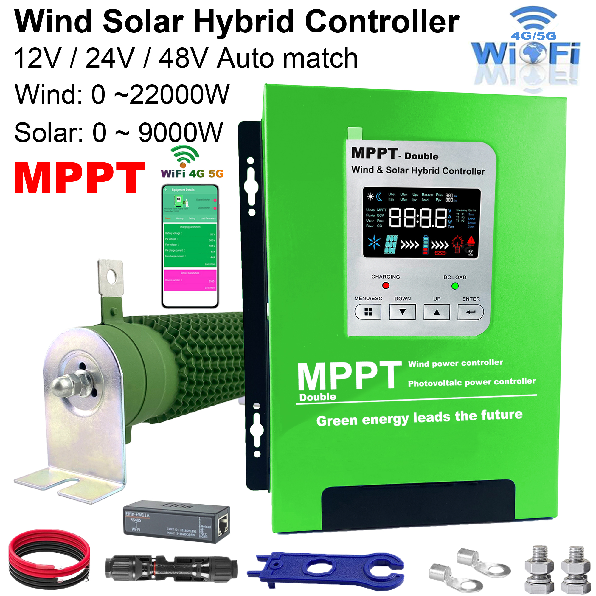 4000W MPPT Wind Solar Hybrid C - Mppt Charge Controller reseña y precio